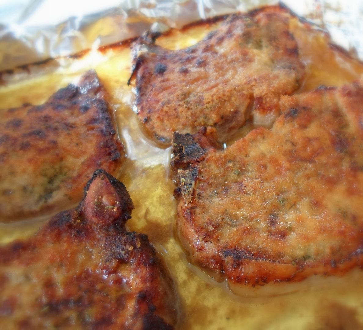 The English Kitchen Oven Baked Breaded Pork Chops
